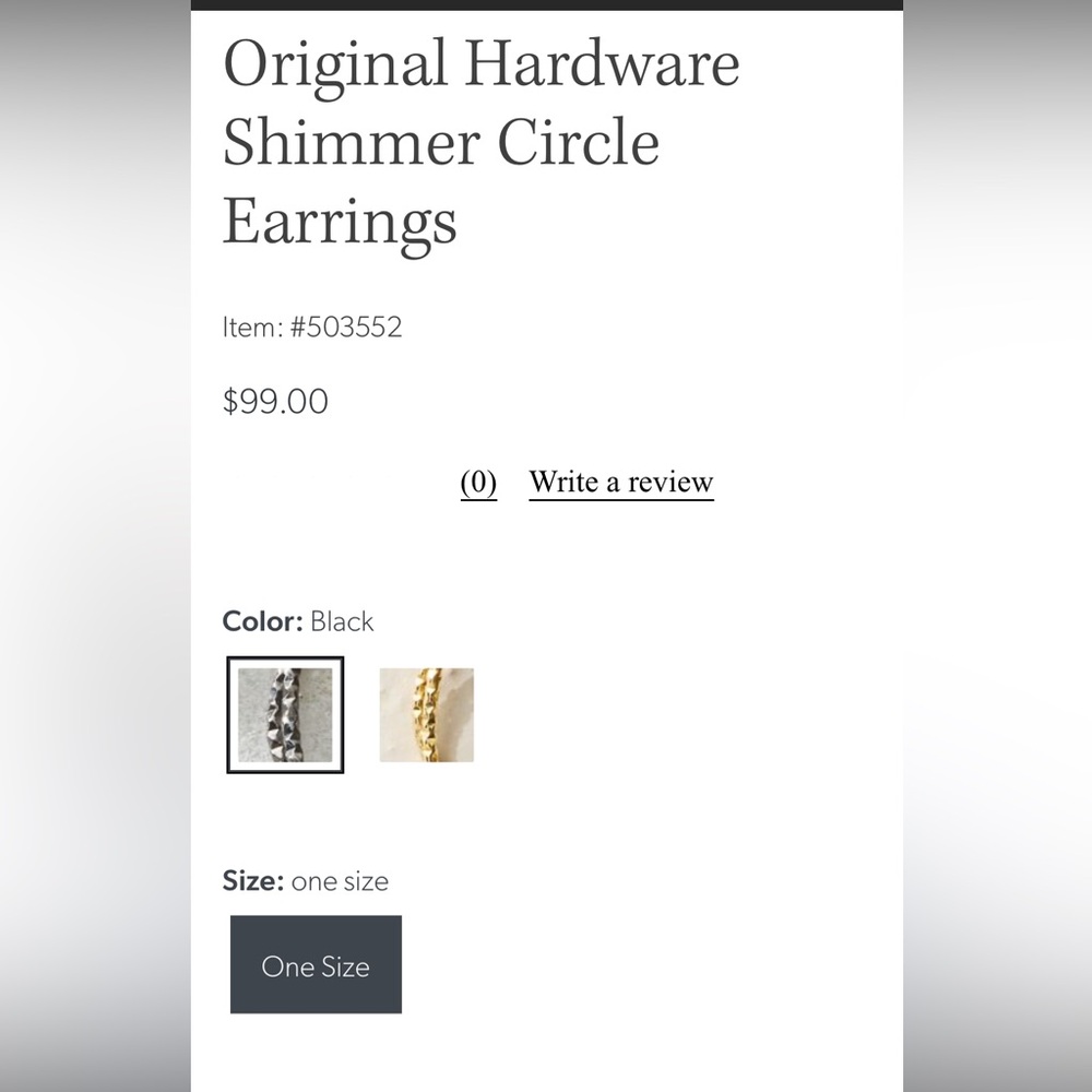 Original Hardware Shimmer Circle Earrings - Picture 3 of 6